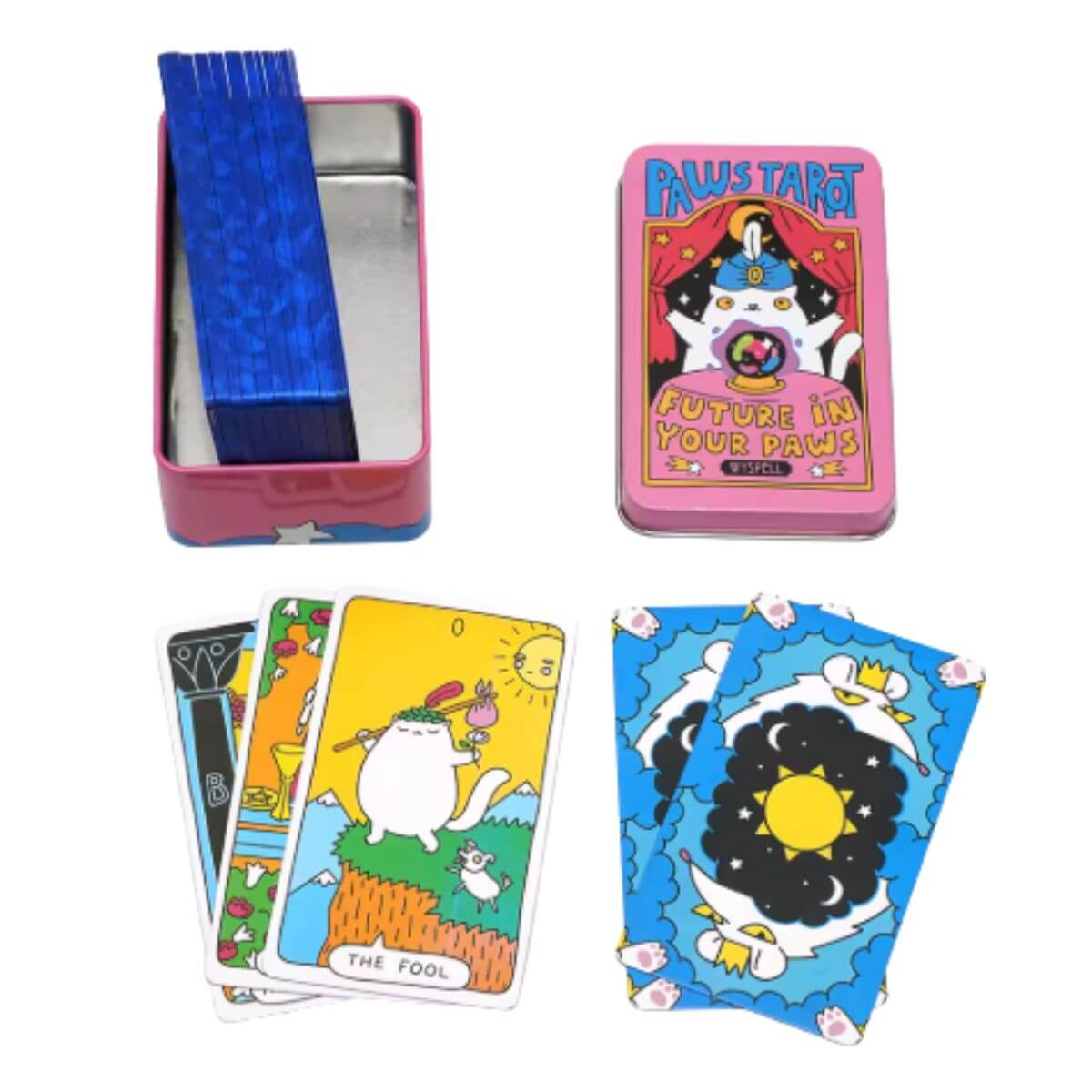 Paws Tarot Gatos Alternativo Caja Metálica