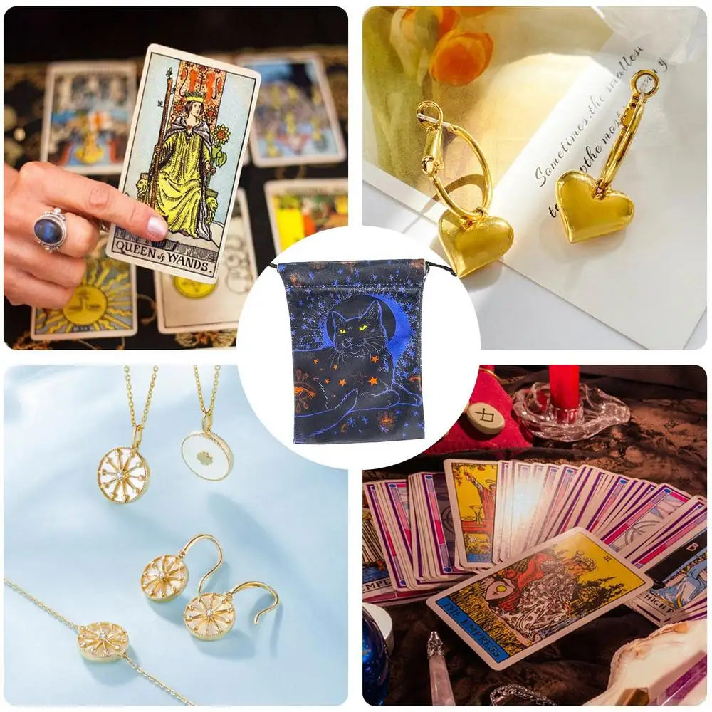 Bolsa para Tarot Gato y Estrellas