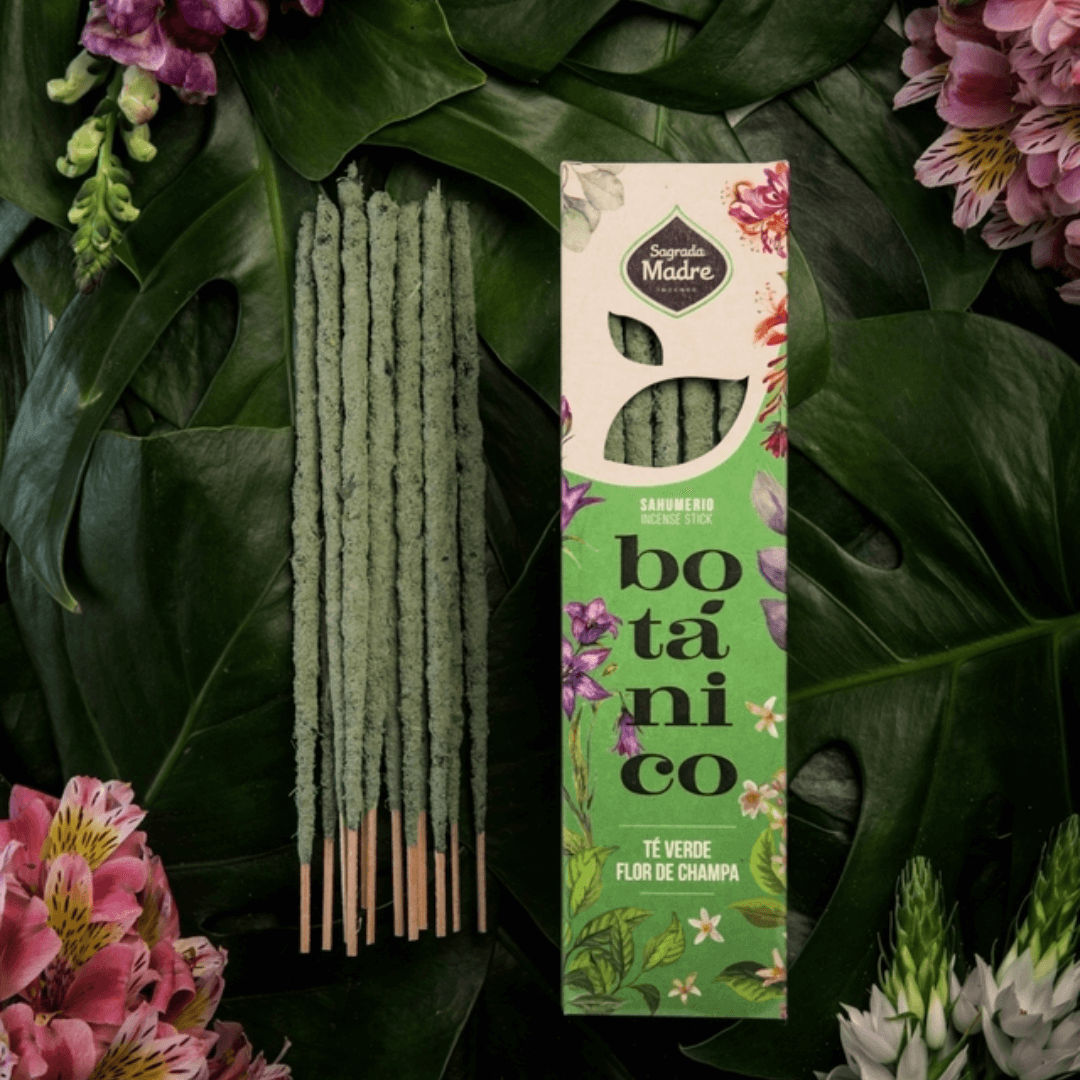 Varilla Incienso Botanico Té Verde y Champa - Sagrada Madre