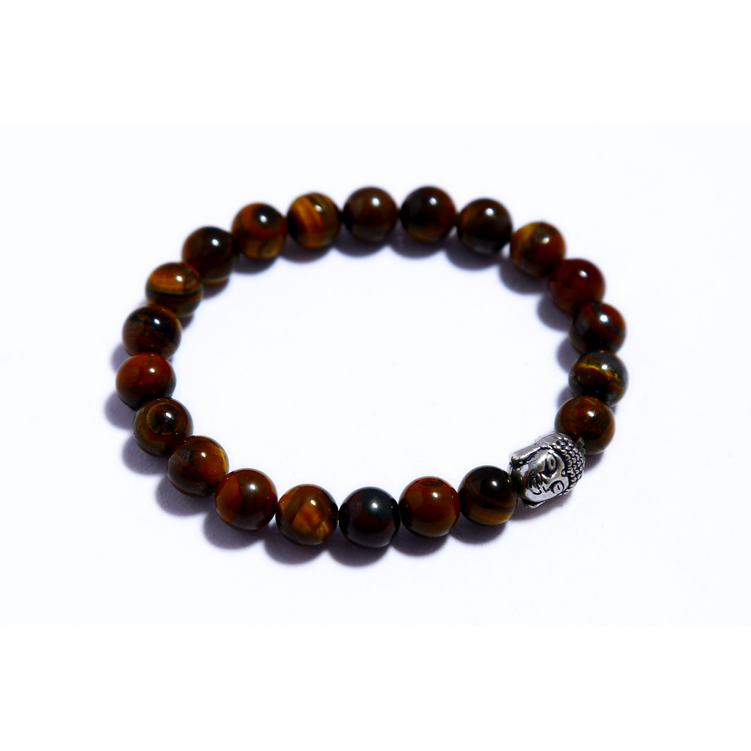 Pulsera Budda Charm Ojo de Tigre, ideal para equilibrar la mente y fortalecer la confianza portada