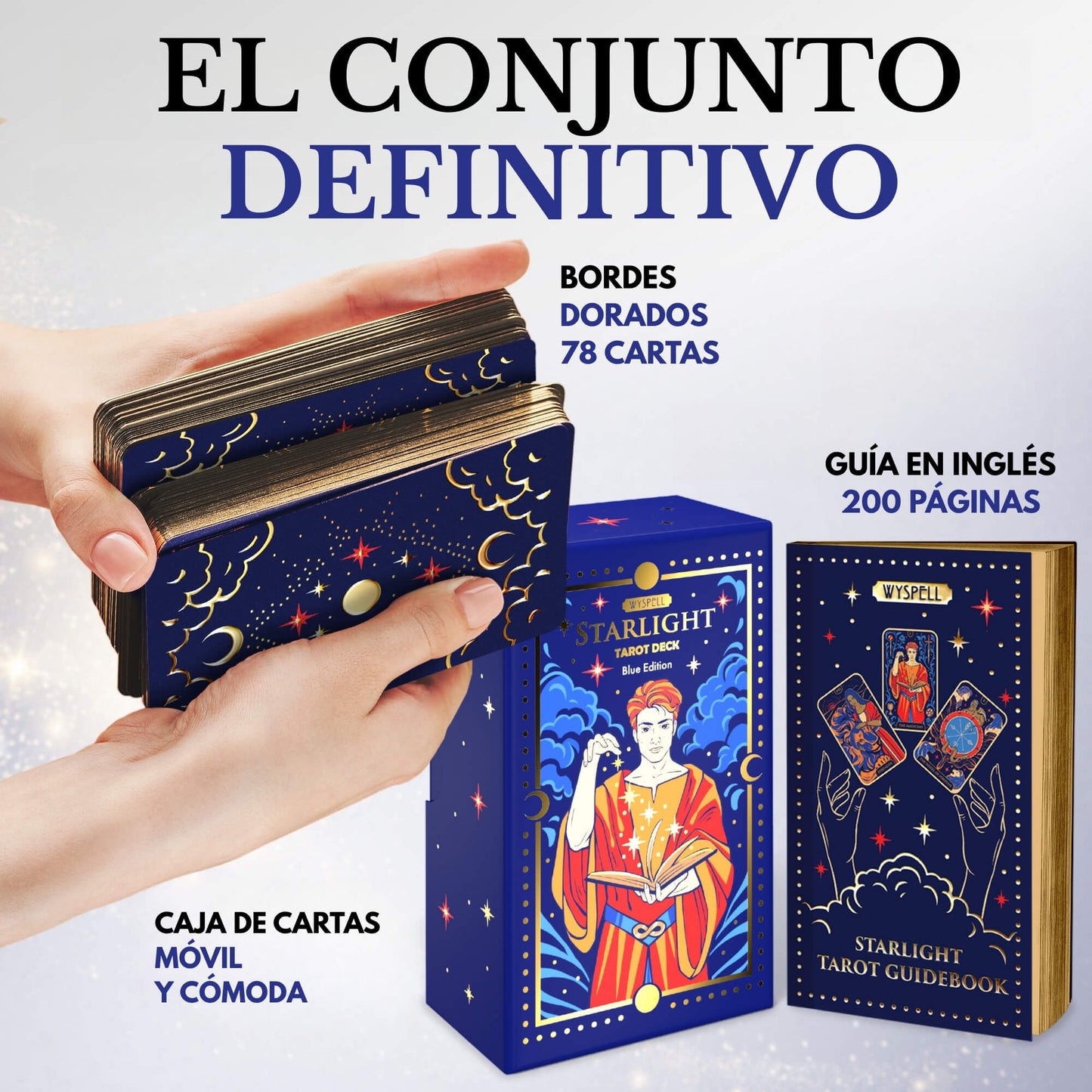 Starlight Tarot Blue Original by Wyspell Borde Holográfico