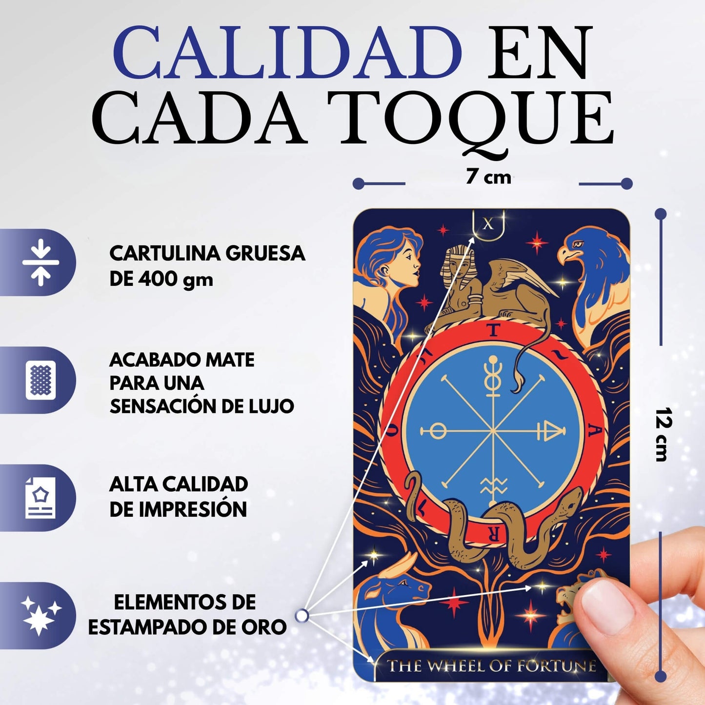 Starlight Tarot Blue Original by Wyspell Borde Holográfico