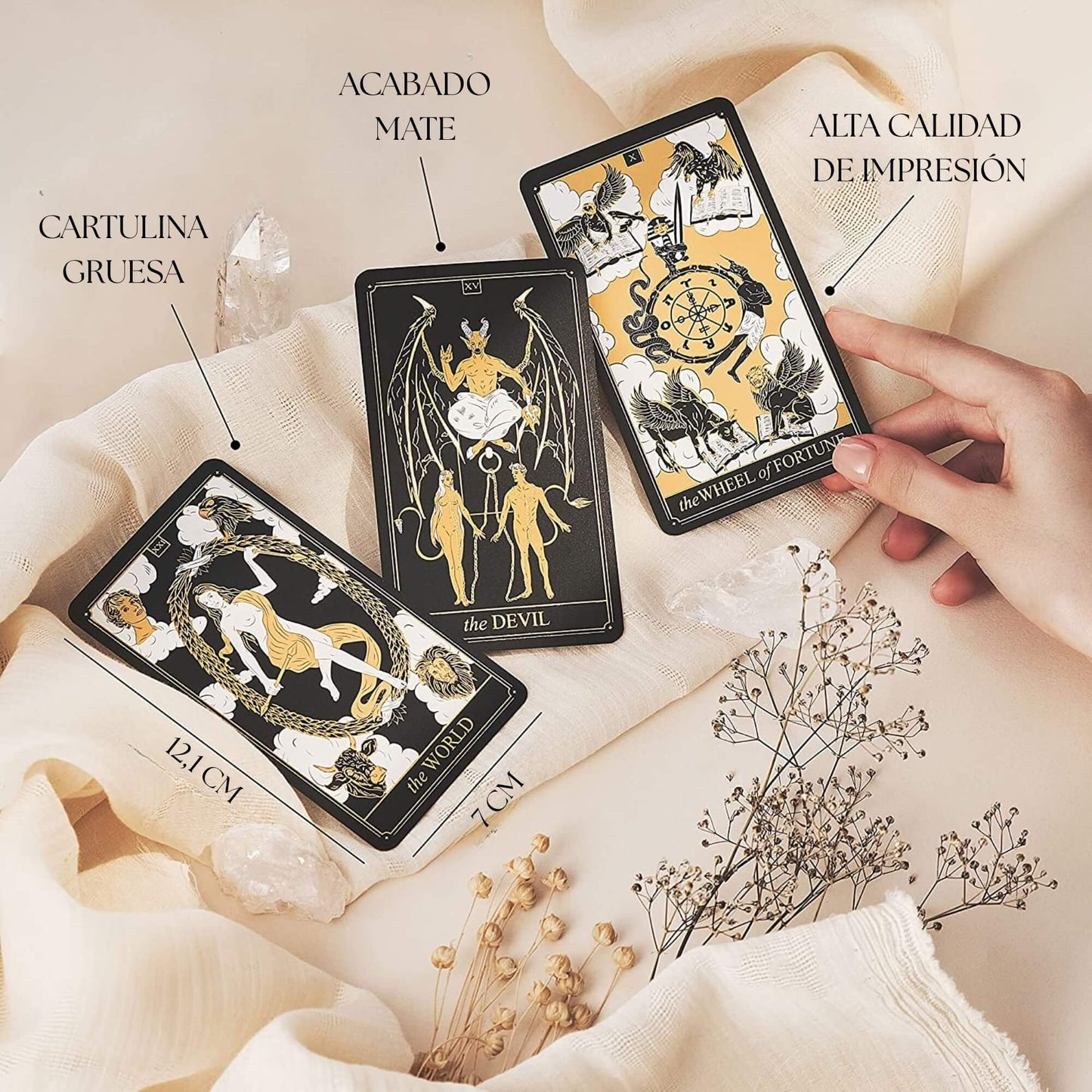 Tarot Rider Waite Wyspell Dorado Original Holográfico
