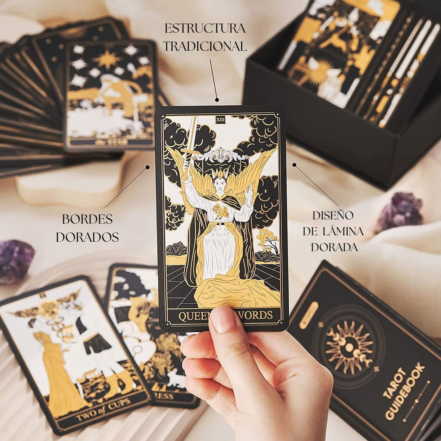 Tarot Rider Waite Wyspell Dorado Original Holográfico
