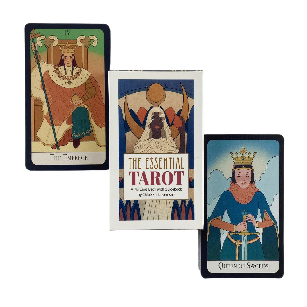 Tarot The Essential caja mas 2 cartas, the emperor y queen of swords