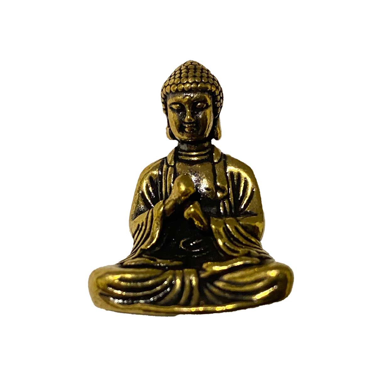 Figura de Buda Sonriendo Pequeña en bronce