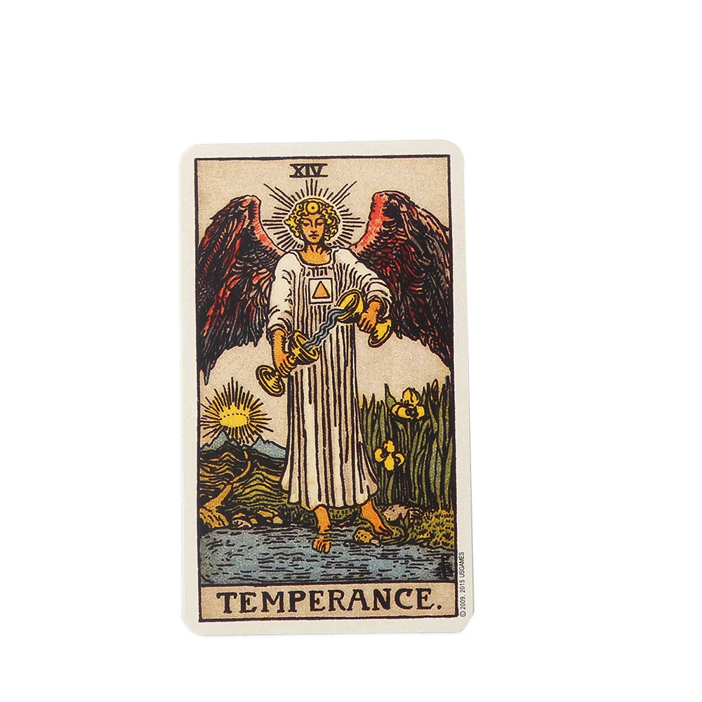 Foto del la carta la templanza del tarot smith waite centennial edition alternativo