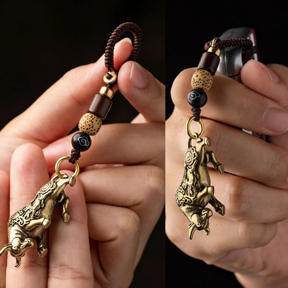 Figura de Buey usada en una pulsera o llavero