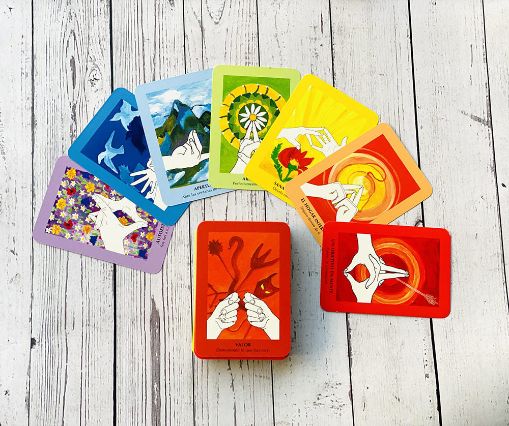 Mudras Para Cuerpo, Mente y Espíritu Libro y Cartas