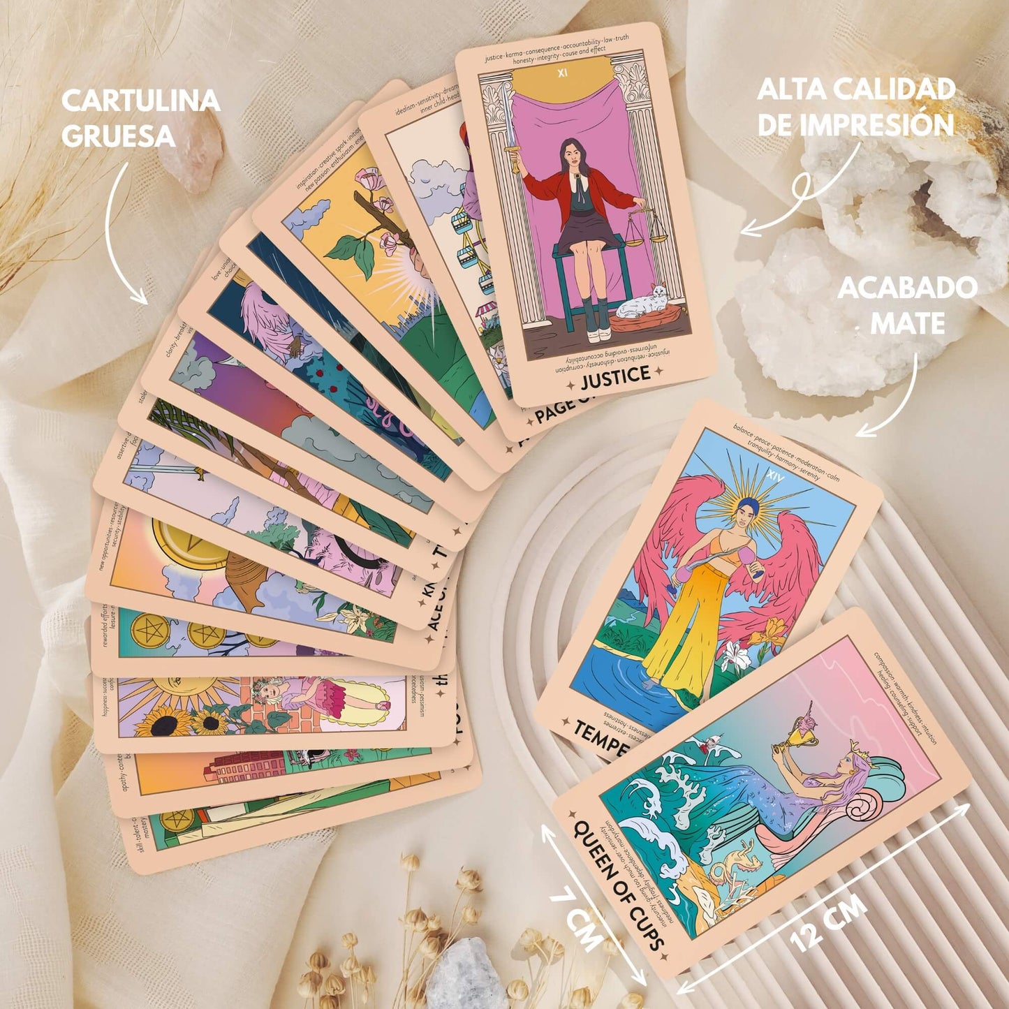 Neoteric femenine Tarot Original Borde Holográfico
