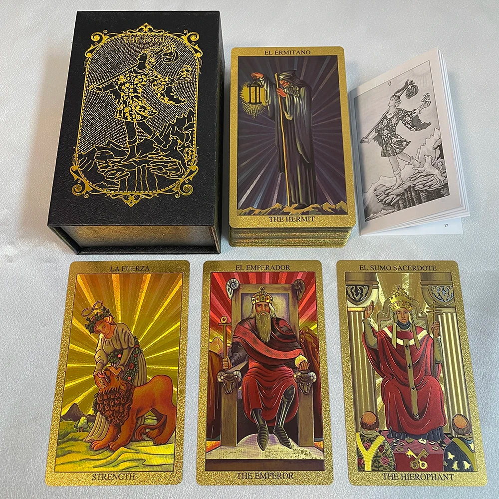 Tarot Raider-Waite Holográfico Gold caja de Colección