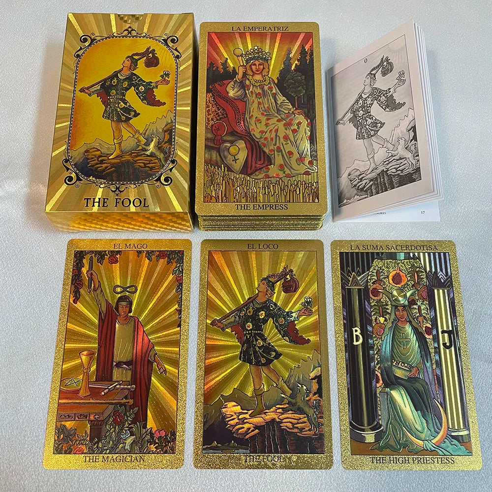 Tarot Rider-Waite Holográfico gold