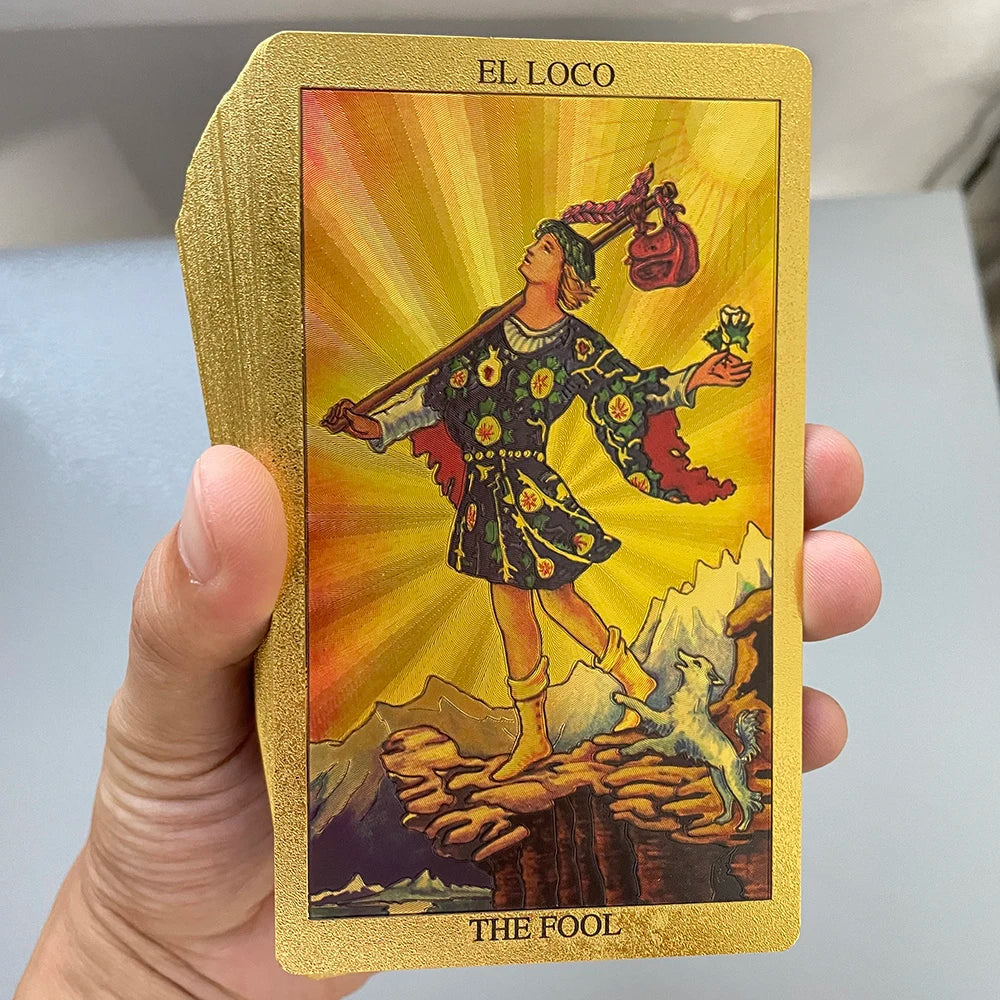 Tarot Raider-Waite Holográfico Gold caja de Colección