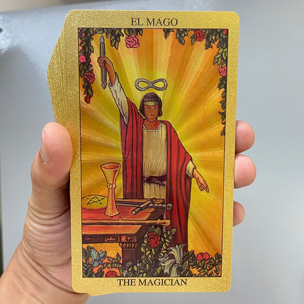 Tarot Rider-Waite Holográfico gold