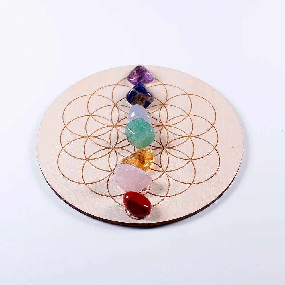 Set 7 Chakras Piedras y Geometría en Laser portada