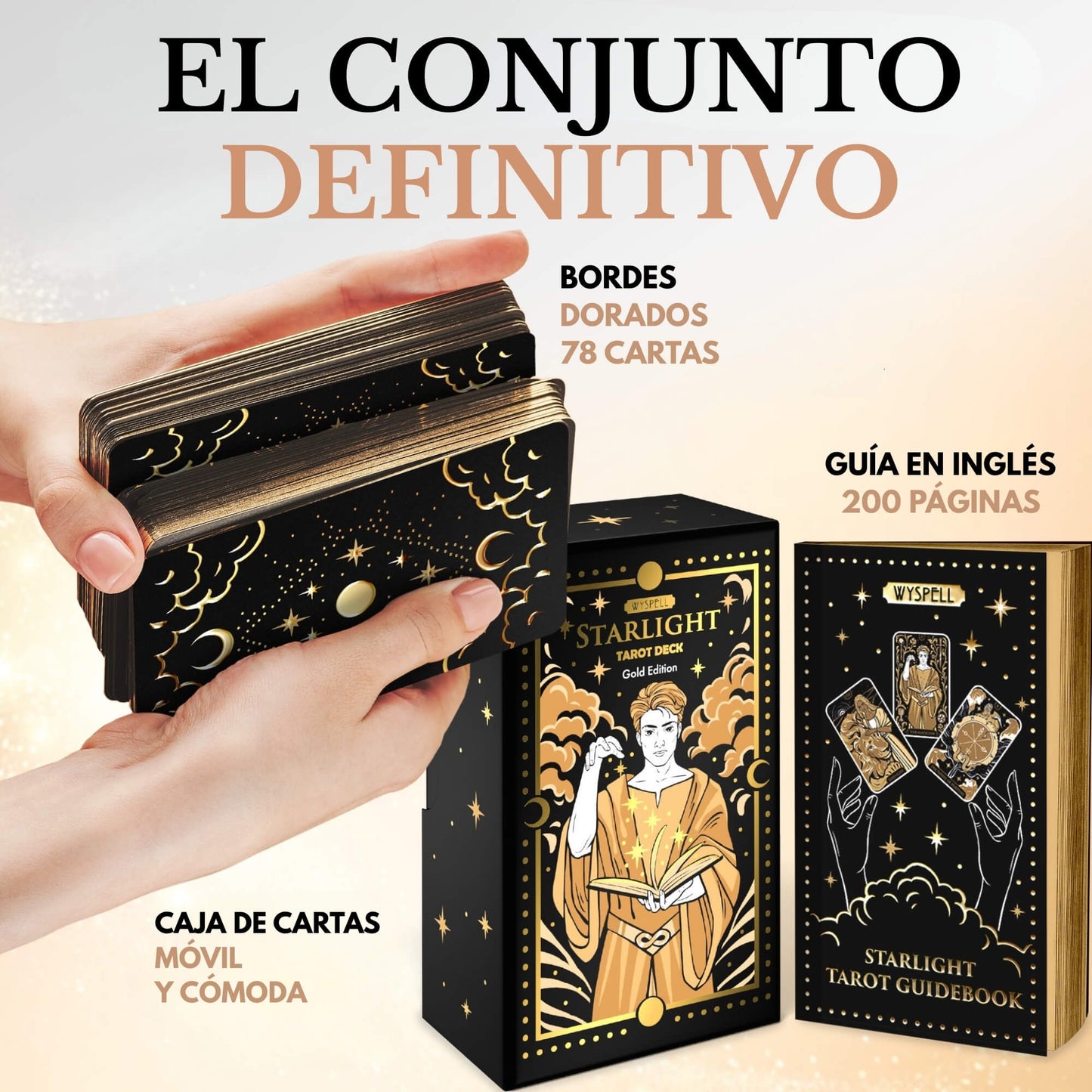 Starlight Tarot Gold Original by Wyspell Borde Holográfico