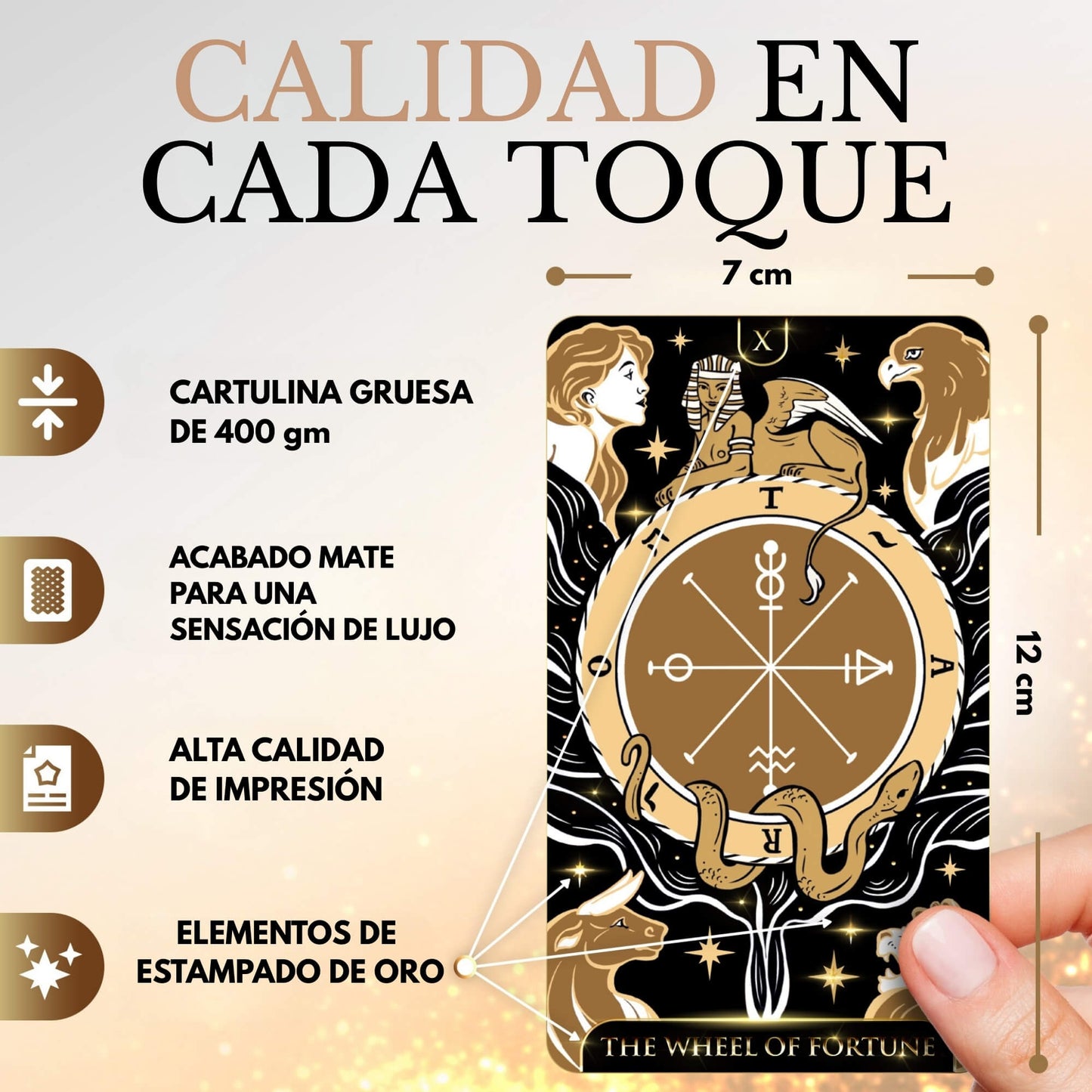 Starlight Tarot Gold Original by Wyspell Borde Holográfico