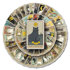 Stickers Tarot de Gatos - 78 Cartas