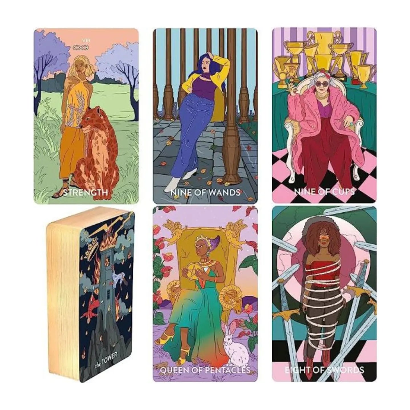 Neoteric femenine Tarot Original Borde Holográfico