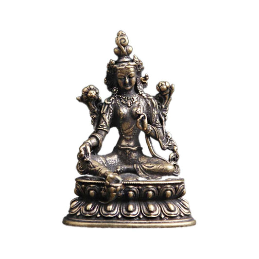 Diosa Tara Figura en Bronce 5,5 x 3,9 cm