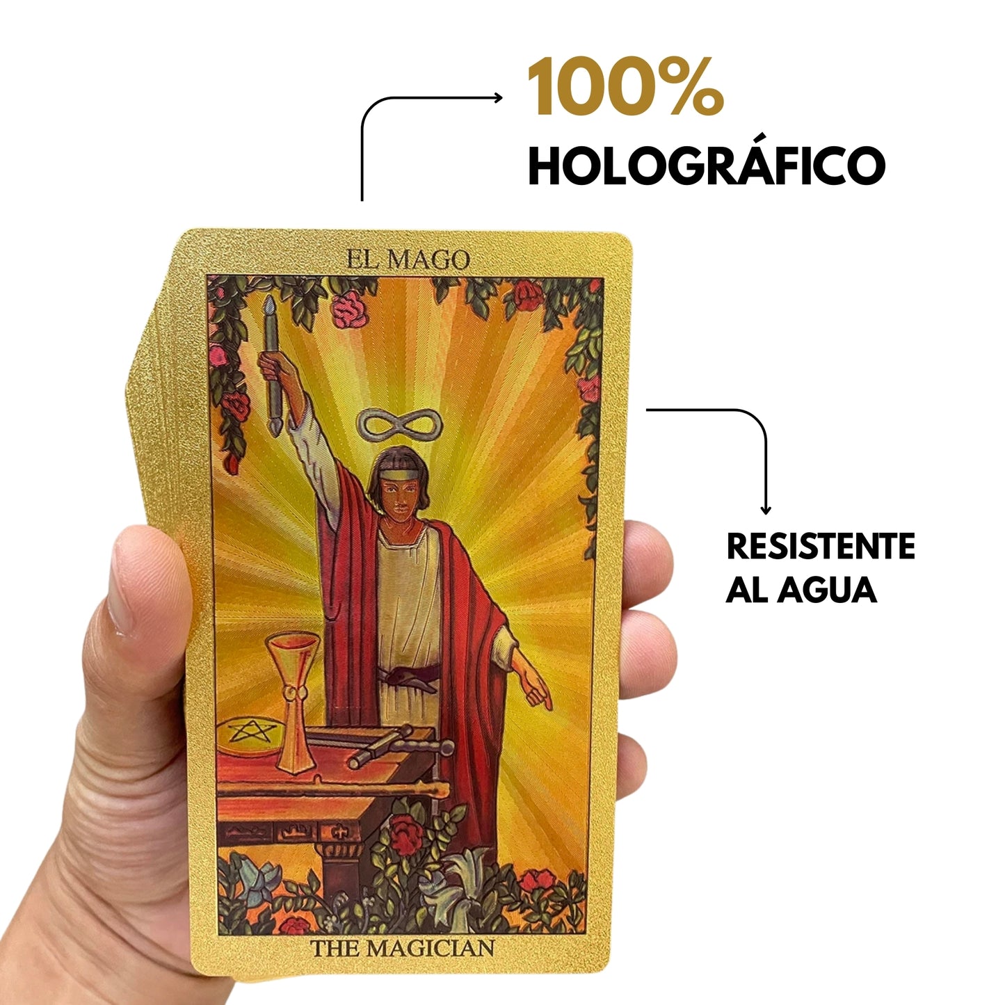 Tarot Rider-Waite Holográfico gold
