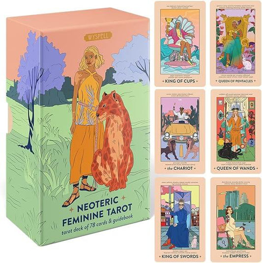 Neoteric femenine Tarot Original Borde Holográfico