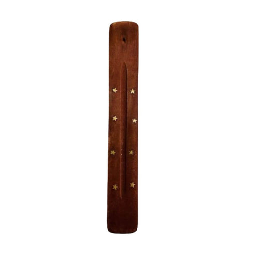 Tabla Porta Incienso Madera: Estrella Natural