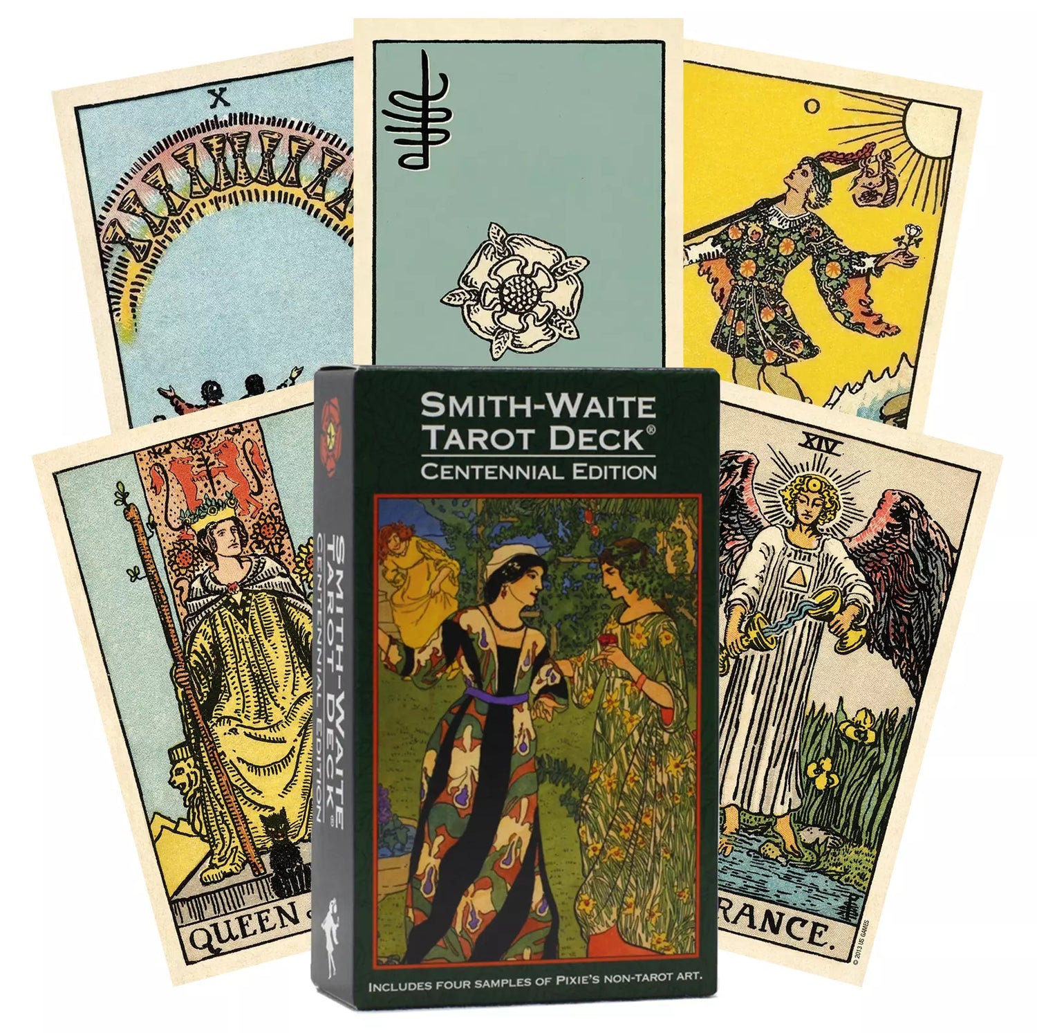 Tarot Smith Waite clásico versión centenial edition enbejecida, con cartas de ilustración portada